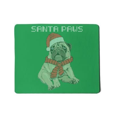 Santa Paws Pug Mousepad