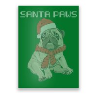 Santa Paws Pug Poster