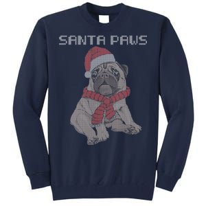 Santa Paws Pug Tall Sweatshirt