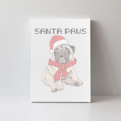 Santa Paws Pug Canvas