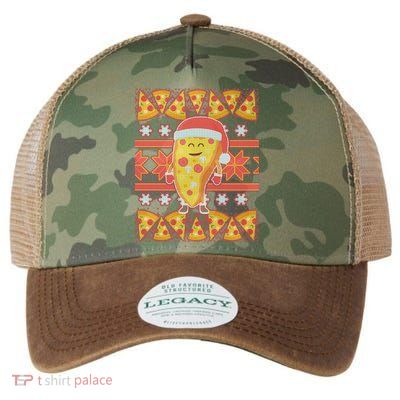 Santa Pizza Lover Ugly Christmas Sweater Legacy Tie Dye Trucker Hat