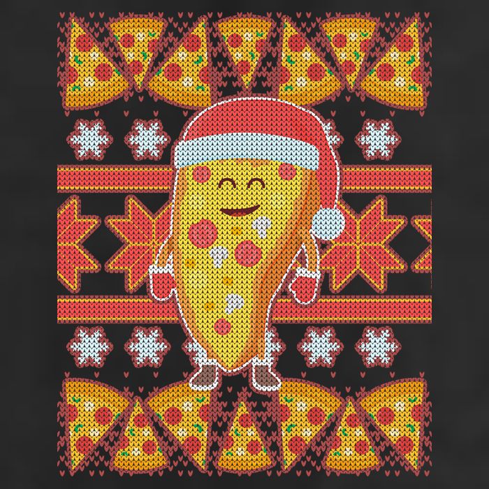 Santa Pizza Lover Ugly Christmas Sweater Adult Drive Performance Visor