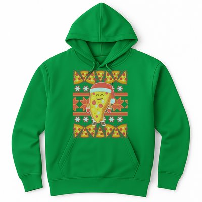 Santa Pizza Lover Ugly Christmas Sweater Hoodie