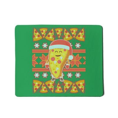 Santa Pizza Lover Ugly Christmas Sweater Mousepad