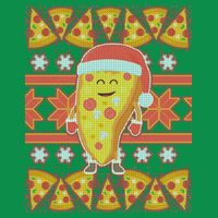 Santa Pizza Lover Ugly Christmas Sweater Baby Bodysuit