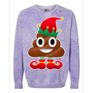 Santa Poop Emoji Christmas Colorblast Crewneck Sweatshirt