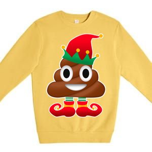 Santa Poop Emoji Christmas Premium Crewneck Sweatshirt