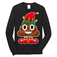 Santa Poop Emoji Christmas Long Sleeve Shirt