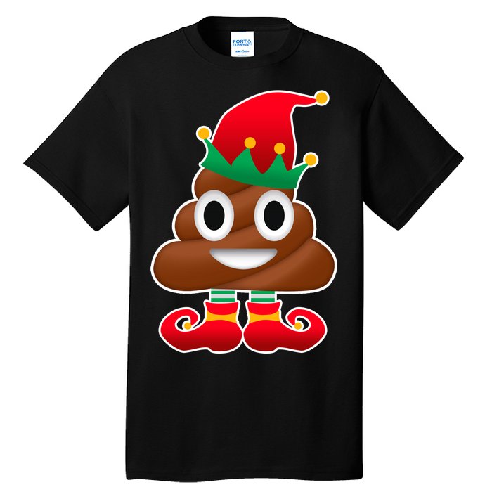 Santa Poop Emoji Christmas Tall T-Shirt