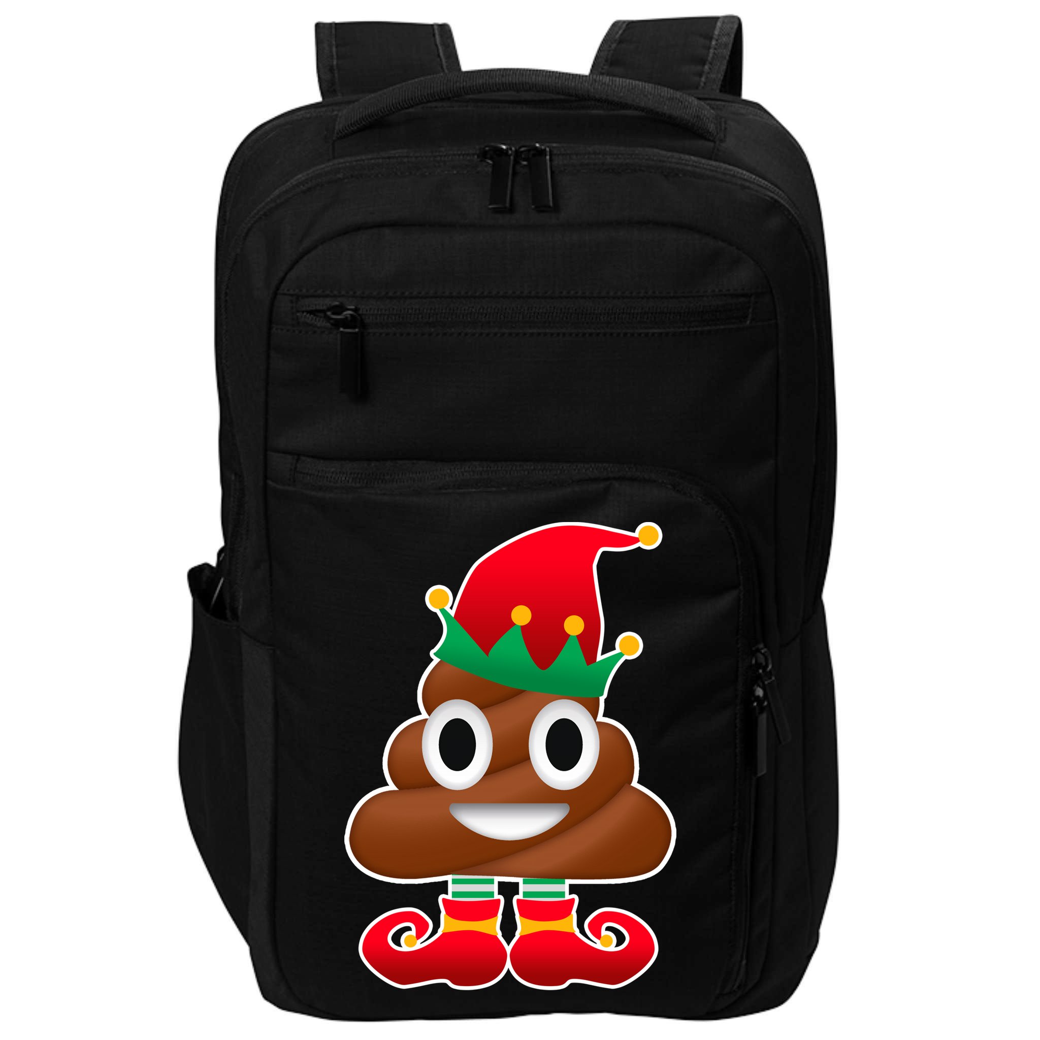 Santa Poop Emoji Christmas Impact Tech Backpack
