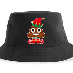 Santa Poop Emoji Christmas Sustainable Bucket Hat