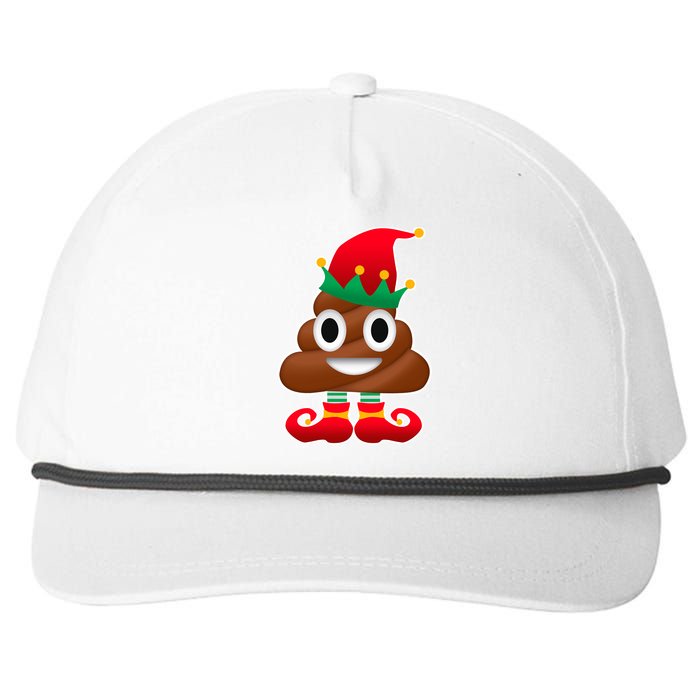 Santa Poop Emoji Christmas Snapback Five-Panel Rope Hat