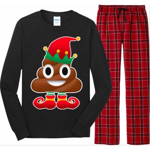 Santa Poop Emoji Christmas Long Sleeve Pajama Set