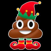 Santa Poop Emoji Christmas Flatbill Hat