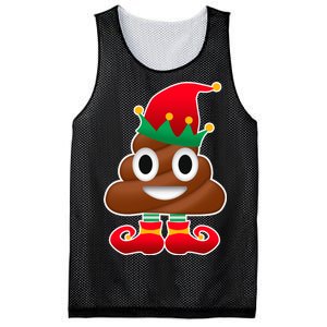 Santa Poop Emoji Christmas Mesh Reversible Basketball Jersey Tank