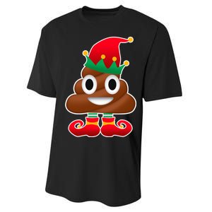 Santa Poop Emoji Christmas Performance Sprint T-Shirt