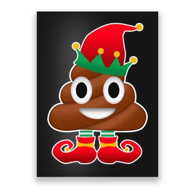 Santa Poop Emoji Christmas Poster