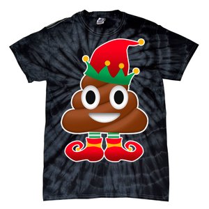 Santa Poop Emoji Christmas Tie-Dye T-Shirt