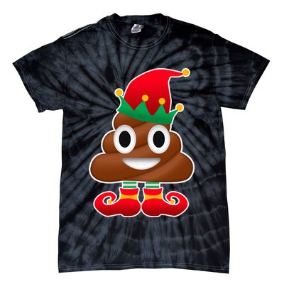 Santa Poop Emoji Christmas Tie-Dye T-Shirt