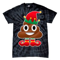 Santa Poop Emoji Christmas Tie-Dye T-Shirt