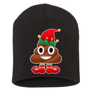 Santa Poop Emoji Christmas Short Acrylic Beanie