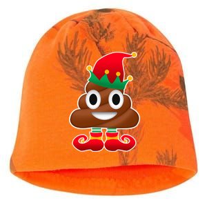 Santa Poop Emoji Christmas Kati - Camo Knit Beanie