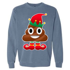 Santa Poop Emoji Christmas Garment-Dyed Sweatshirt