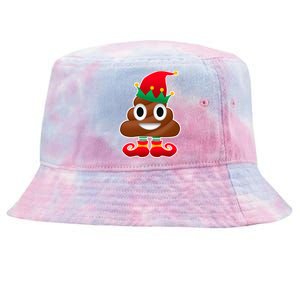 Santa Poop Emoji Christmas Tie-Dyed Bucket Hat