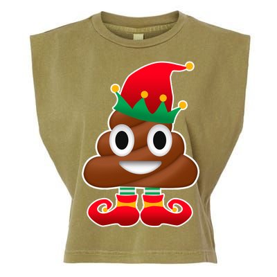 Santa Poop Emoji Christmas Garment-Dyed Women's Muscle Tee