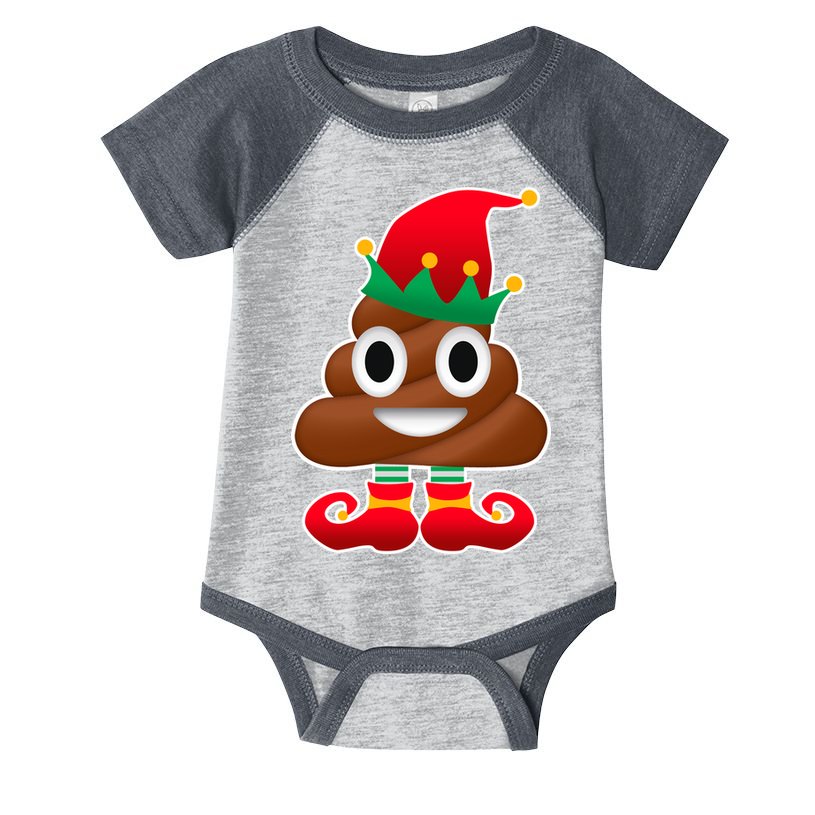 Santa Poop Emoji Christmas Infant Baby Jersey Bodysuit