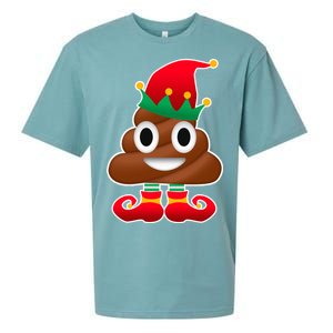 Santa Poop Emoji Christmas Sueded Cloud Jersey T-Shirt