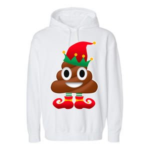 Santa Poop Emoji Christmas Garment-Dyed Fleece Hoodie