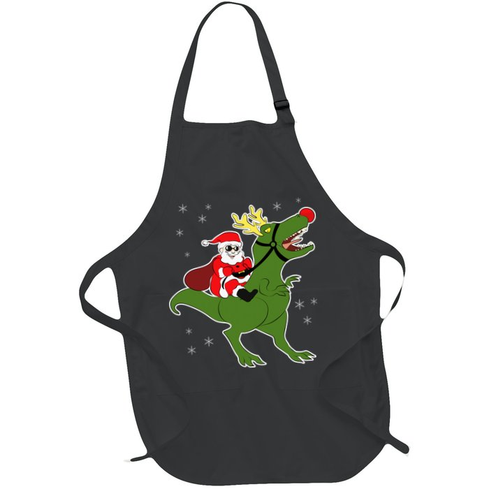 Santa Riding T-Rex Apron
