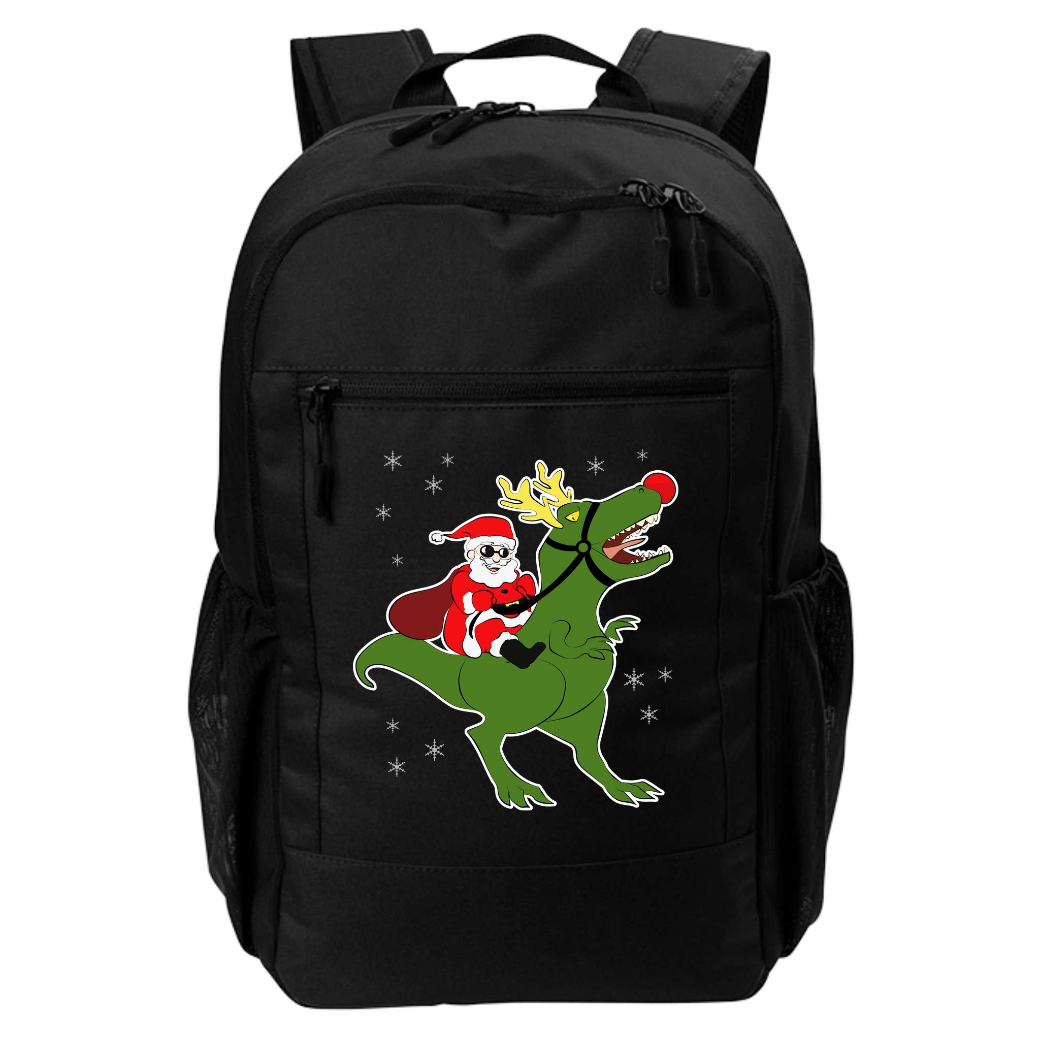 Santa Riding T-Rex Backpack