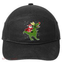 Santa Riding T-Rex 7-Panel Snapback Hat