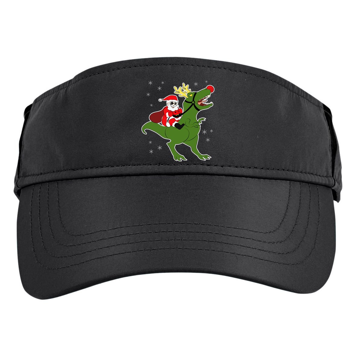 Santa Riding T-Rex Adult Drive Performance Visor
