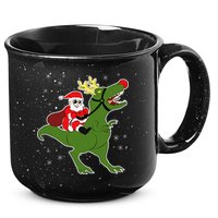 Santa Riding T-Rex 15oz Campfire Ceramic Mug