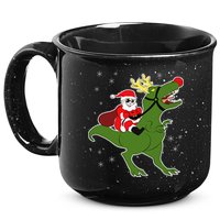 Santa Riding T-Rex 15oz Campfire Ceramic Mug