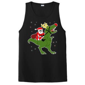 Santa Riding T-Rex PosiCharge Competitor Tank