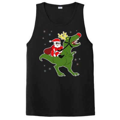 Santa Riding T-Rex PosiCharge Competitor Tank