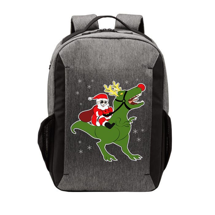 Santa Riding T-Rex Vector Backpack