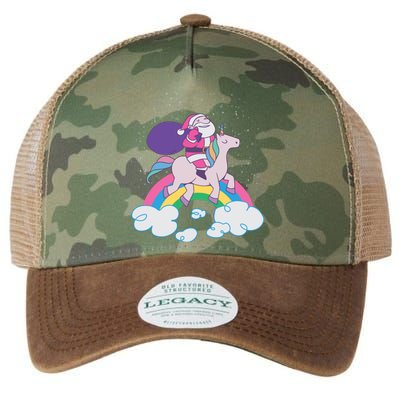 Santa Riding Unicorn Legacy Tie Dye Trucker Hat