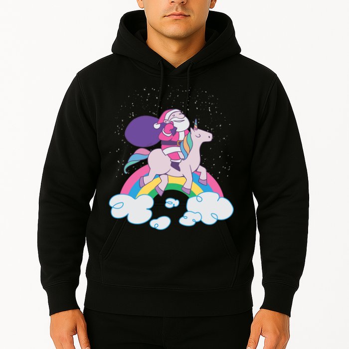 Santa Riding Unicorn Hoodie