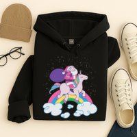 Santa Riding Unicorn Hoodie