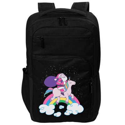 Santa Riding Unicorn Impact Tech Backpack