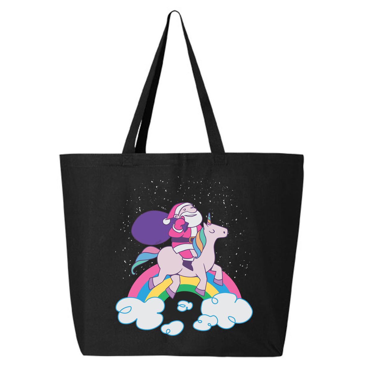 Santa Riding Unicorn 25L Jumbo Tote