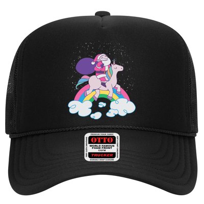 Santa Riding Unicorn Trucker Hat