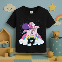 Santa Riding Unicorn Toddler T-Shirt