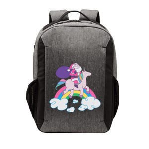 Santa Riding Unicorn Vector Backpack