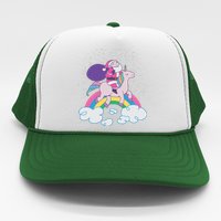 Santa Riding Unicorn Trucker Hat